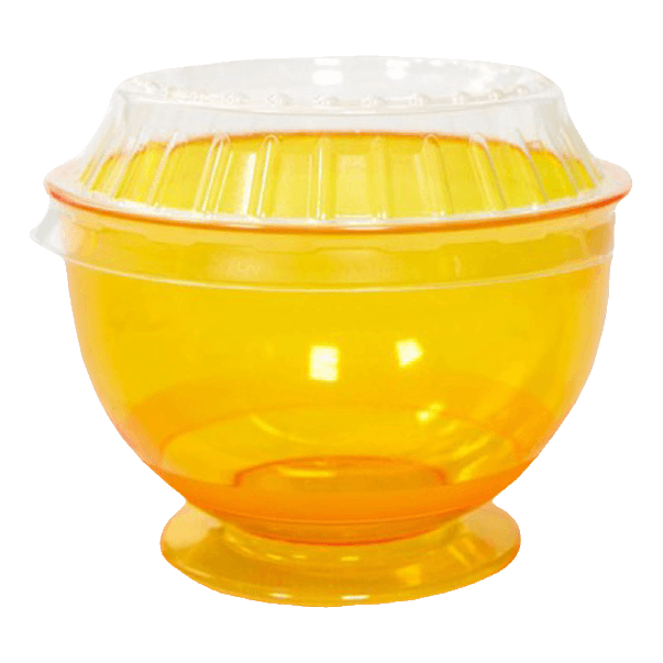 Креманка пластиковая 200 ОРАНЖЕВАЯ Ramekin с крышкой