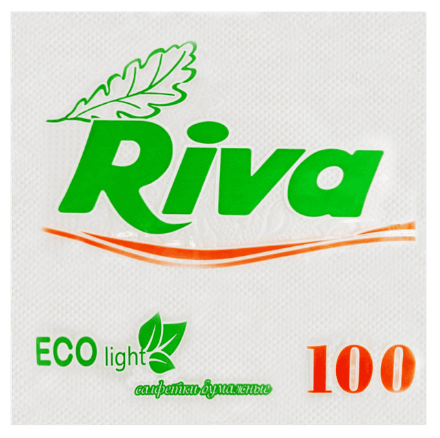 Салфетка бумажная 1/однослойная "Riva" БЕЛАЯ/50 лист.пачке/ (20 пач.упак)