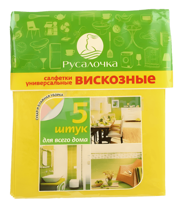 Салфетка вискозная Русалочка home (5 шт.упак)