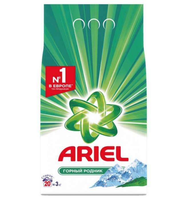 Стиральный порошок 3 кг "ARIEL" автомат, Горный родник