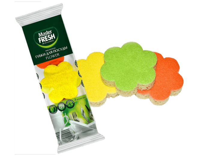 Губки для посуды Master FRESH FLOWER (3 шт.упак)