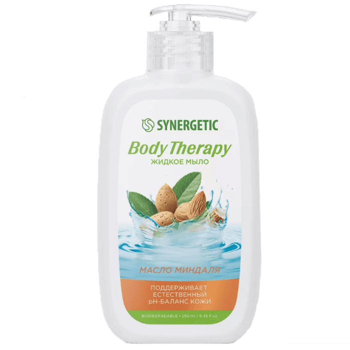 Жидкое мыло 250 мл "SYNERGETIC" Body Therapy, Масло миндаля