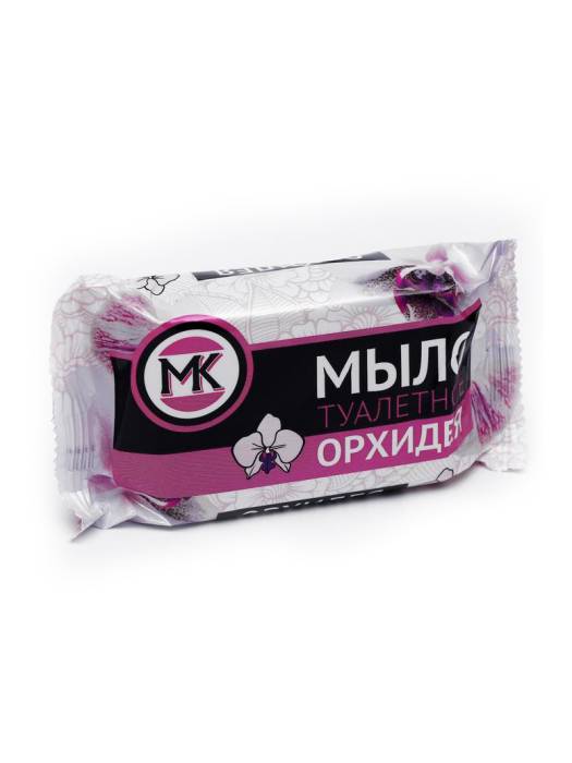 Мыло кусковое 90 г туалетное в цветной обертке, Орхидея