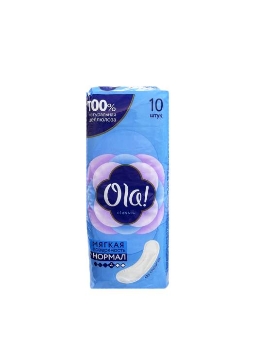 Прокладки "Ola!" Classic нормал без крылышек, 4 капли (10 шт.упак)