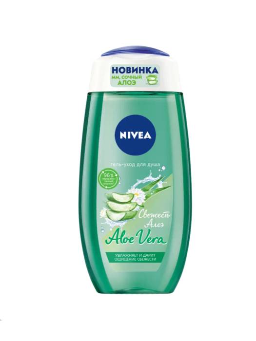 Гель-уход для душа 250 мл "Nivea" ЖЕНСКИЙ, Свежесть алоэ