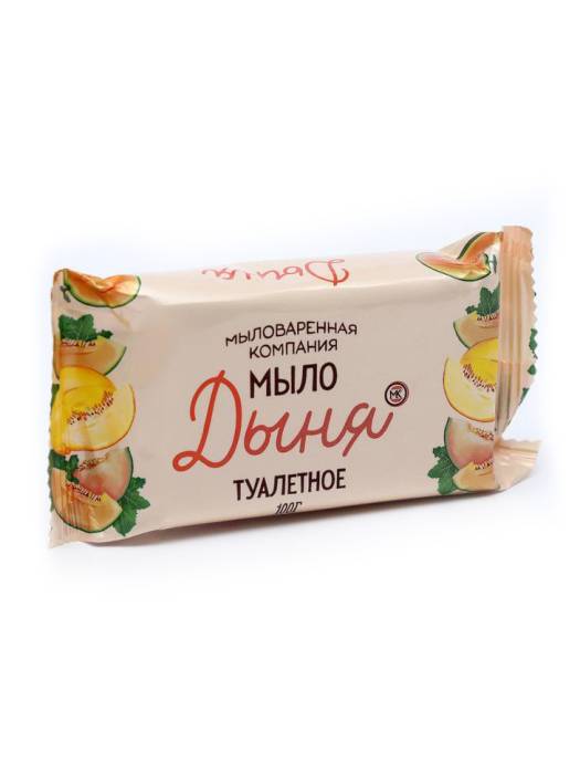 Мыло кусковое 100 г туалетное в цветной обертке ММК, Дыня