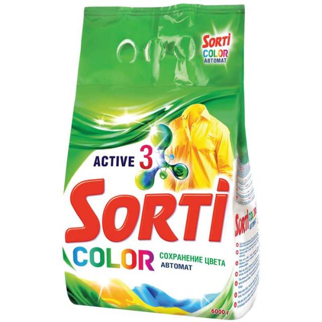 Стиральный порошок 6 кг "Sorti" автомат, Колор