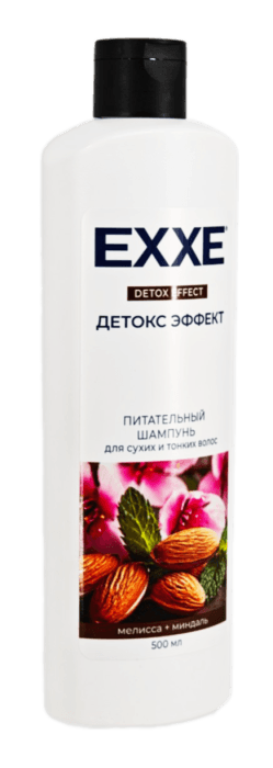Шампунь 500 мл "EXXE" Детокс эффект, Питательный для сухих и тонких волос