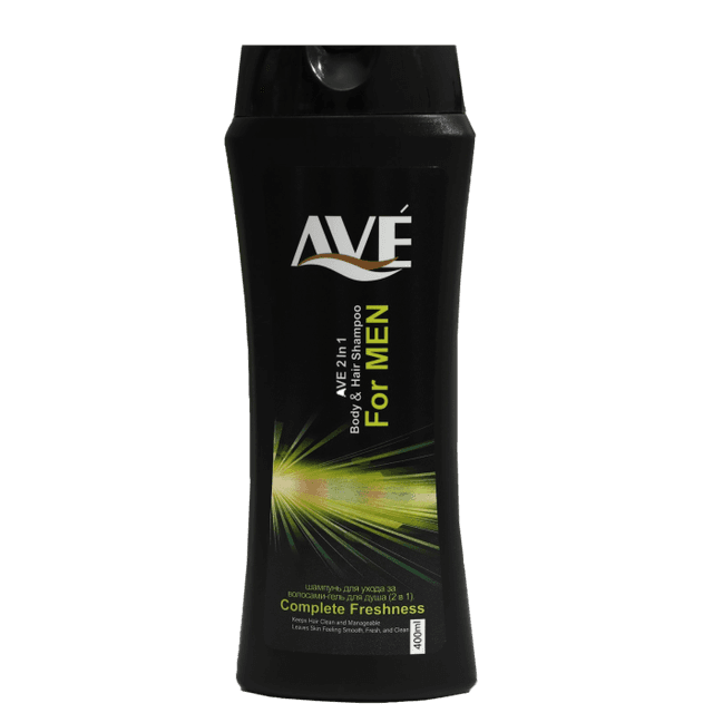 Шампунь + гель для душа 400 мл AVE мужской, Complete Freshness/Совершенная свежесть
