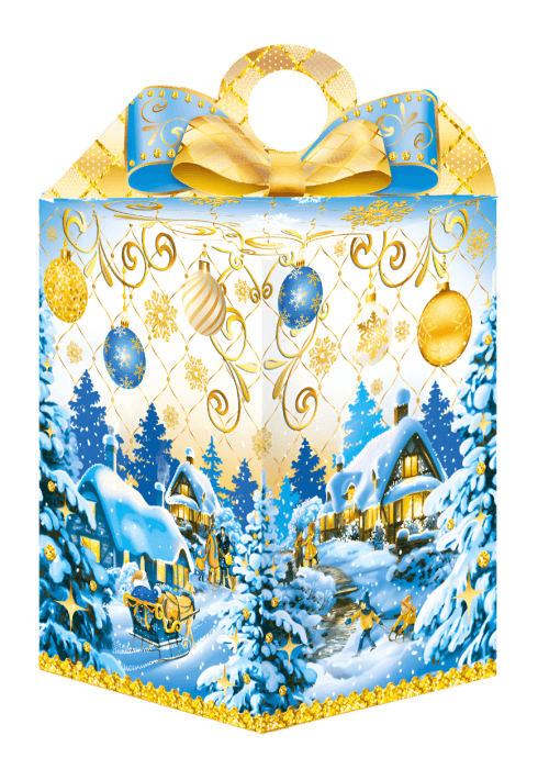 Коробка бумажная для конфет 1,5 кг Ретро NEW 220*90*200