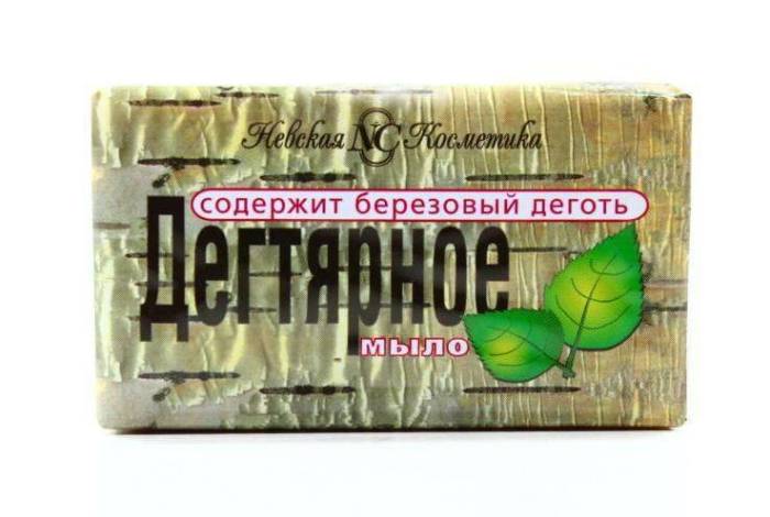 Мыло кусковое 140 г туалетное "Дегтярное" НК