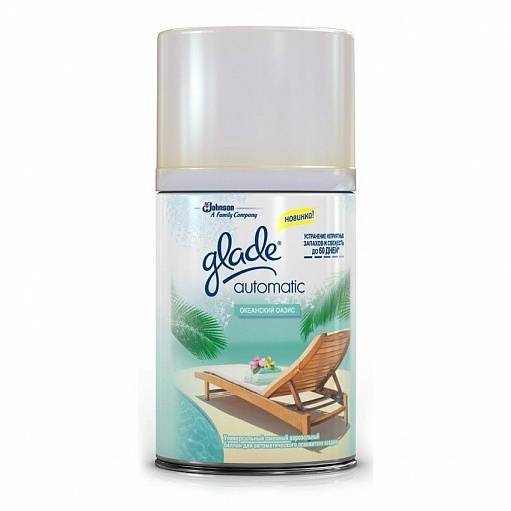 Освежитель воздуха "Glade Automatic" 269мл. океан.оазис см.бл .