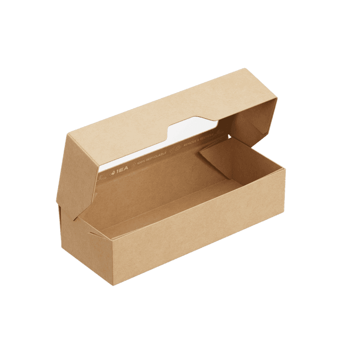 Контейнер бумажный на вынос 500 мл 170*70*40 мм OneBox Крафт, с окном 1ЕА
