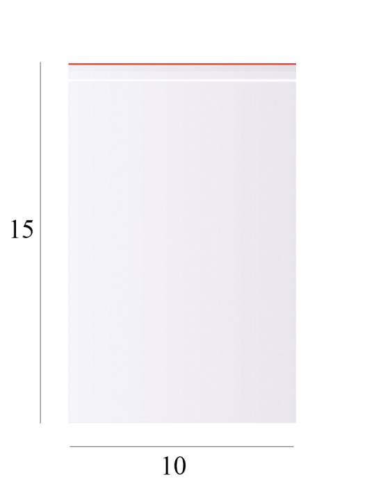 Грипперы 10*15 см Красная полоса 40 мкм (100 шт.упак) Рост